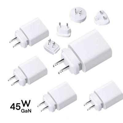 China Mini  45W GaN  Universal Travel  Adapter Laptop Type C  Charging 3.0 QC Fast PD Charger PD Mobile Phone 1 Usb C Port for sale