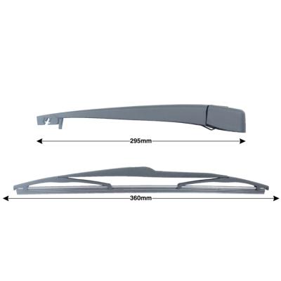 China RENAULT MEGANE III Coupe 2010 Year KRBA-R2M11 Windscreen Wiper Arm & Rear Blade Assembly For RENAULT MEGANE III Coupe 2010 Year 360 mm Blade & 295 mm Arm for sale