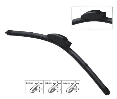 China 99.9% Suitable Ultimate Flat Soft Wiper Blade Universal Type K-901 For All Available Passenger Cars For8x3 9x3/4 Lug Arm Length 11