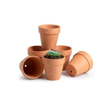 China CLASSIC Customizable Versatile Natural Clay Terracotta Plant Pot Terracotta Pots With Saucer for sale