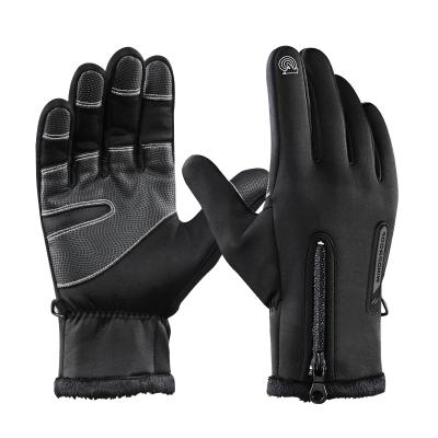 China Anti-skid Recycling Cycling Gloves Cycling Touch Screen Glove Warm Finger Windproof Thermal Full Winter Gloves for sale