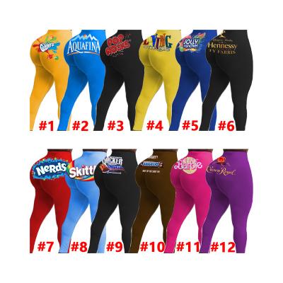 China QUICK DRY Sexy Women Pantyhose Skinny Gaiters Print Candy Snack Pants for sale