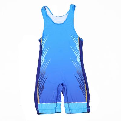 China Polyester/Spandex Singlet Sublimation Print Logo Patriotic Wrestling Custom Plus Size Wrestling Singlet for sale