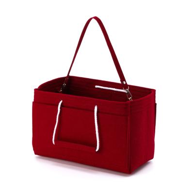 China High Quality Beauty Models Storage Bag Red Color Stocked Female Handbag for sale