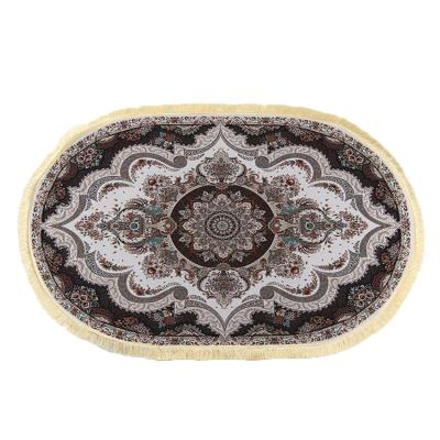 China New Pattern Fashion Washable Custom Design Mat Eco - Friendly Oval Mat Material for sale