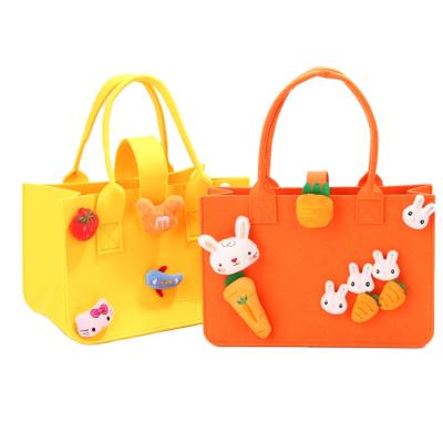 China Manufacturer Customized Color Cartoon Handbag Daily Hot Selling Cute Felt Bag Children for sale