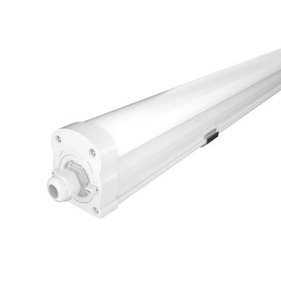 China Warehouse no clips ip65 waterproof led linear light 19w 35w 50w filicker free batten for industry for sale