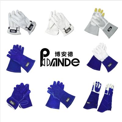 China Safety Work Flame Retardant Welding Gloves With Long Double-Layer Fleece Welding Gloves Wear-Resistant And Heat Insulating ZYF218 for sale