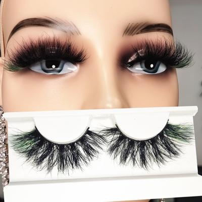 China Private label 25mm long mink color lashes free mink eyelash best buyer super dramatic fluffy cruelty free for sale