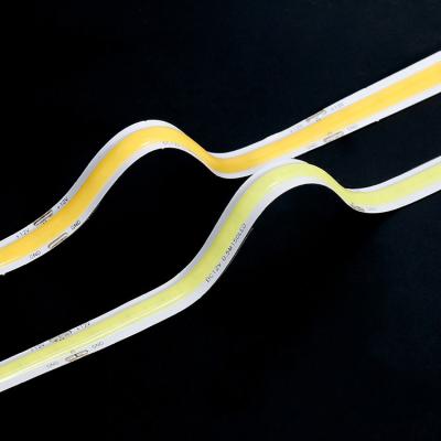 China Desktop COB LE TDC Strip DC12V DC24V COB LED Bicolor Indoor Lighting Flexible Strip Light Cuttable Led Strip Light for sale