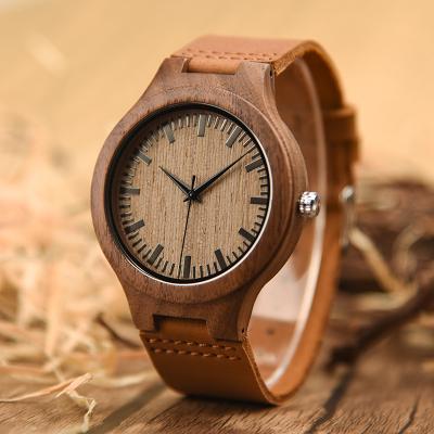 China Wholesale Water Resistant Men's Wood Watch Quartz Daily Waterproof Wristwatch Eco-Friendly Wooden Watches For Gifts for sale