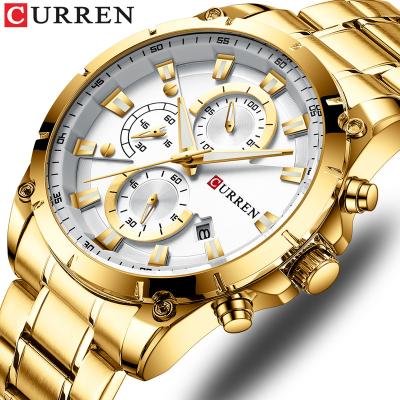 China Automatic Date CURREN 8360 Gold Watches Male Clock Reloj Hombres Brand Men's Wristwatch Fashion Sport Luxury Business Top Watch for sale