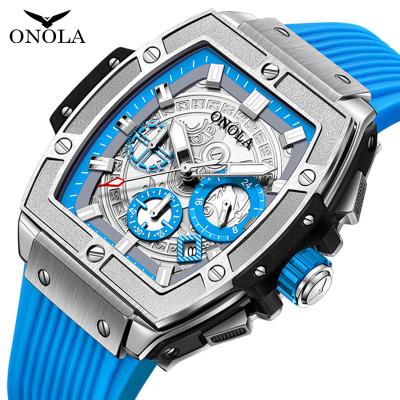 China Mens Automatic Luxury Wrist Watches Quartz Chronograph Date ONOLA 6825B Sports Waterproof Wristwatches for sale