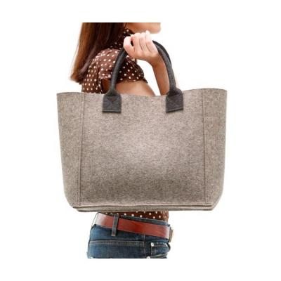 China Reusable Lady Fashion Shopping Bag Shoulder Handbags Felt Handled for sale