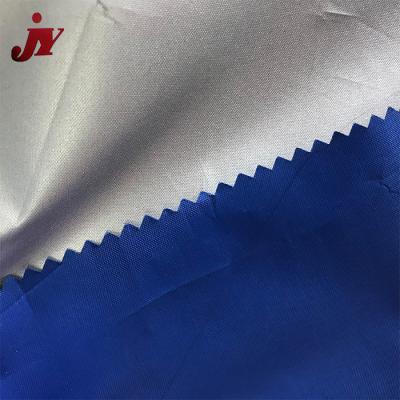 China Waterproof China 190T Taffeta Silver Coated 100% Polyester , Car Covers Silver Powder Coating 100 Silver Fabric for sale