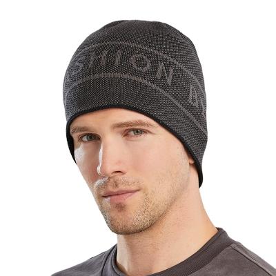 China COMMON 9103 Men's Autumn And Winter Sweater Hat Jacquard Letter Wool Knitted Hat Factory Wholesale for sale