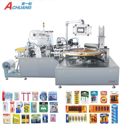 China New Products Mini Plastic PVC Paper Card Blister Packing Machine For Battery SD Card Bulb for sale