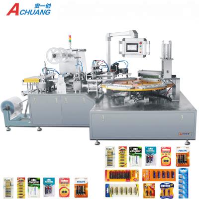 China machinery & New Material AC-350 Disposable Plastic Plate Blister Packing Machine For AAA/AA Battery Lip Balm Lighter Adhesive Hook for sale