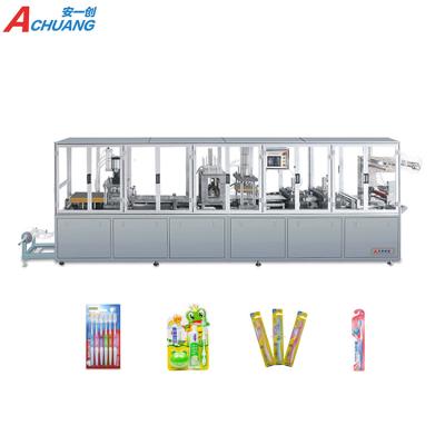 China High Speed ​​Automatic Commodity Thermal Blister Manual Paper Card Packing Machine For Toothbrush Pencil for sale