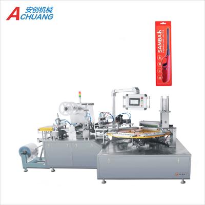 China Automatic PVC/PET Food Blister Paper Card Packing Machine For Kitchen Gas Lighter Packing for sale