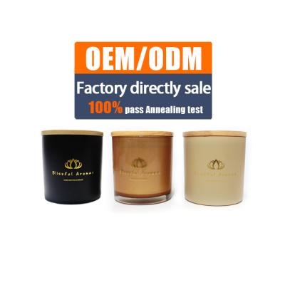 China Luxury FAJ10x10 private labels scented candles with engraved wooden lid for wholesale for sale