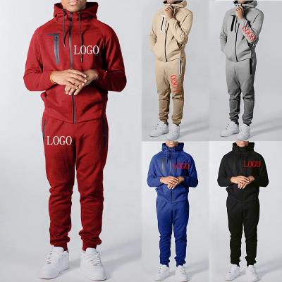 China Breathable Two Piece Tracksuit Winter Sportswear Mens Casual Single Joggers Suits Set Custom Logo Mens Sweatsuit for sale