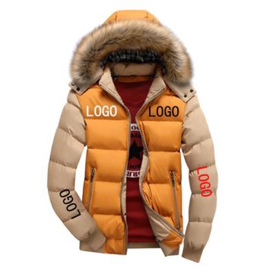 China Logo Designers Regular Bubble Coats For Male Fahion Winter Jacket Hood Replacement Plus Size Men's Jackets for sale