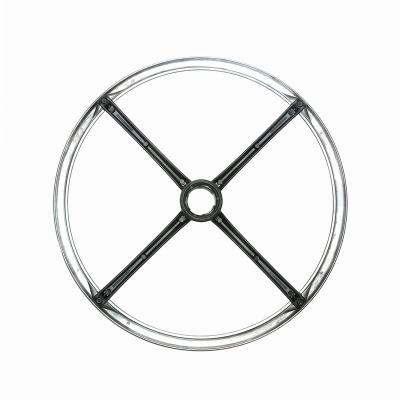 China 20 Inch Round Metal Aluminum Base Industrial Footring Chair Mold Base Chair Accessories Parts For Chair for sale