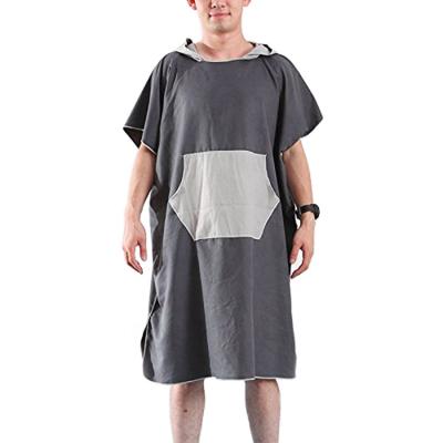 China Wholesale Custom Surf QUICK DRY Beach Poncho Towel Microfiber Suede Hooded Poncho For Adults for sale