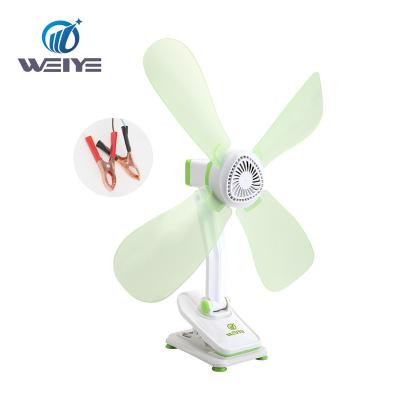 China Cheap Hotel Buttoned Up DC 12V Mini Foldable Power Clip Fan for sale