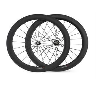 China Hot sale cheaper YOUNGFANBIKE 700c 60MM Carbon clincher wheelset width 23mm for road bike for sale