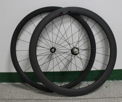 China Hand build 100% Road bicycle wheels carbon clincher road bike carbon 700c 38+50mm whelsets for sale