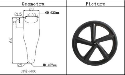 China New popular best price China 700c 66mm five-Spoke carbon wheels clincher road rike wheels for sale