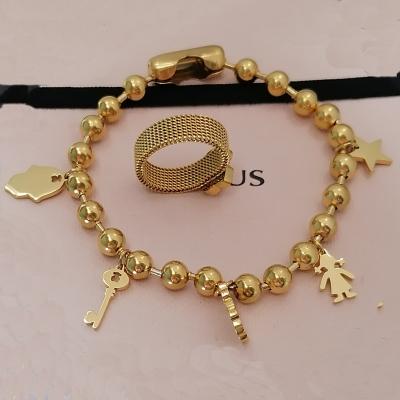 China Fashion Cute High Quality Original Luxury Touses Stainless Steel Jewelry 316 Stainless Steel Palm Star Bear Bangle for sale