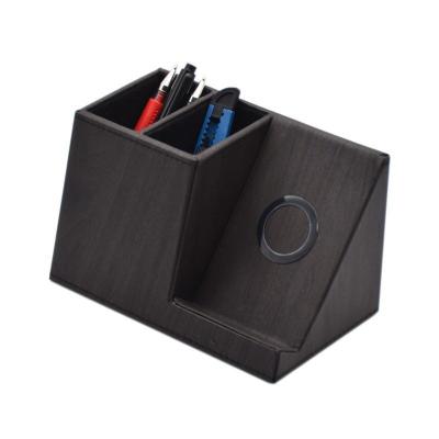 China Custom Multifunctional Morden Pen Holder Magnetic Wireless Charger Stand Desk Organizer for sale