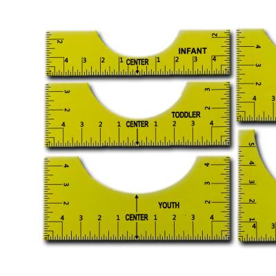 China Professional Printed Tools Tee Shirt Alignment Tool Guide T-shirt Measuring Ruler for sale