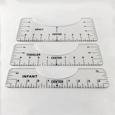 China Measuring Tools Measure Design T-shirt Alignment Tool T-shirt Ruler for sale