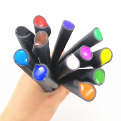 China Coloring 24 Colors Fineliner Color Pen Set Fine Pen 0.4 Mm Pen Porous Fine Point Line Art Art Markers for sale