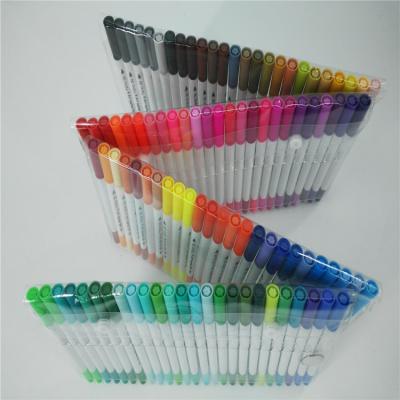 China Writing or Drawing Tip Brush Paper Dual Pens with Fineliner Tip Art Marker for sale