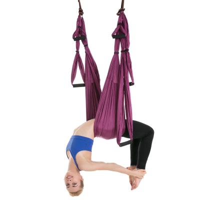 China Durable OEM Six Handles Flexible Bands Anti-Gravity Flying Resistance Swing Aerial Yoga Hammock for sale