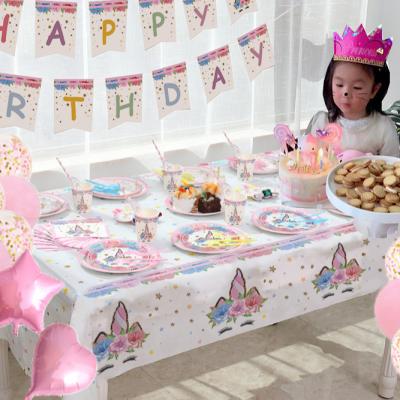 China High Quality Birthday Kids Happy Birthday Unicorn Party Sets Wholesale Event Party Supplies for sale