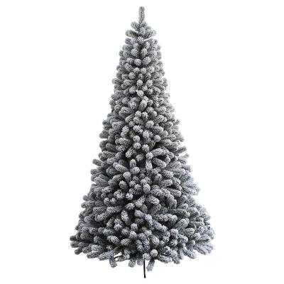 China PE Classic 6ft 7ft Blue White Red 8ft Green PVC Metal Frame Artificial Christmas Trees for sale