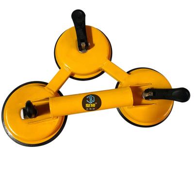 China Professional Heavy Duty Aluminum Alloy Vacuum Lifting Three Suction Cups For Glass Lifter Table Tops for sale