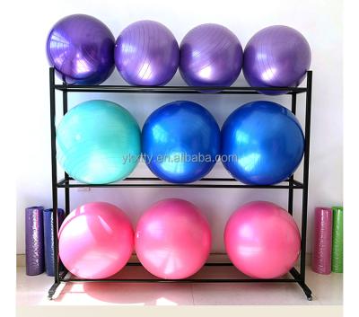 China Multi-Layer Fitness Steel Gym Equipment Yoga Ball Storage Rack Yoga Mat for sale