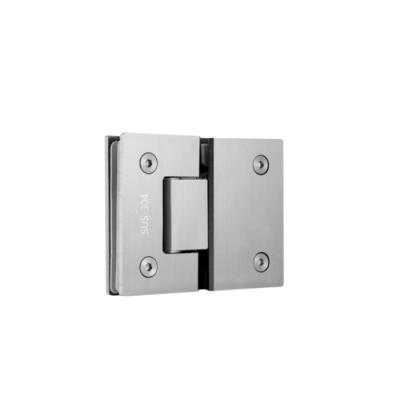 China Modern Straight Edge SS304 180 Degree Bathroom Flange Stainless Steel Door Hinge Shower Glass Frameless Glass Hinge for sale