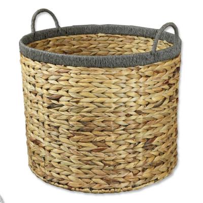 China European Retro Feature Factory Furnishings Living Room Decoration Portable Indoor Flower Arrangement Woven Flower Basket for sale