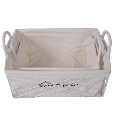 China Jialan Direct Selling Metal Storage Viable White Coating Portable Basket for sale