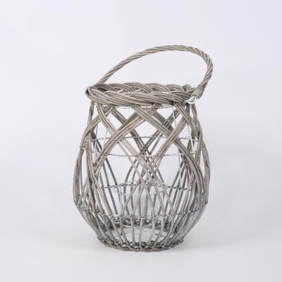 China Jialan Wicker Woven Storage Basket Storage Semi-hollow Basket for sale