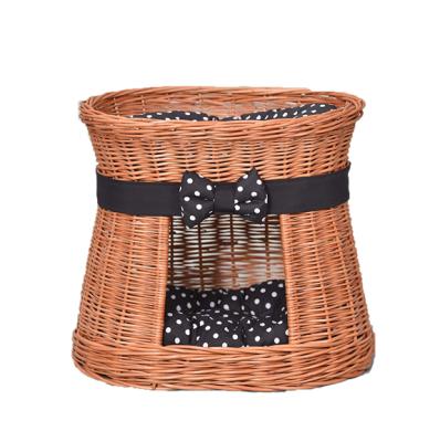 China Stored Jialan Handmade Pet Product Supplies Two Wicker Tire Eco-friendly Customized Wicker Basket for sale