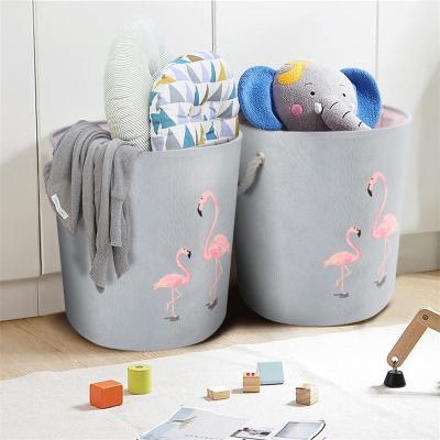 China Jialan Large Fabric Storage Stored Collapsible Laundry Hamper With Rope Handle for sale